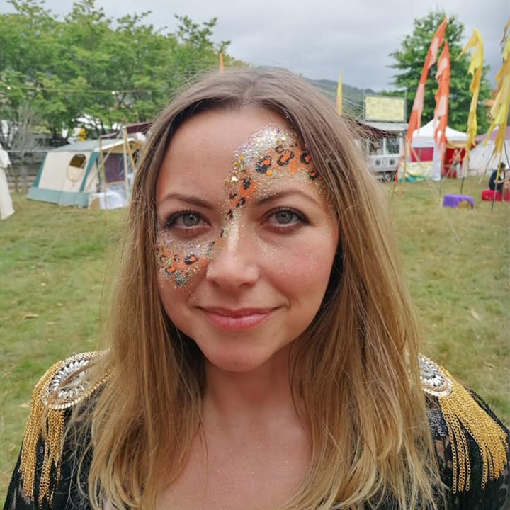 Festival face paint at Green Man festival created by The Velvet Tree Pamper Lounge